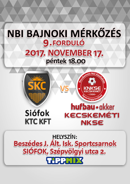 NB1 Bajnoki Mérkőzés – Siófok KTC KFT – Hufbau-Akker Kecskeméti NKSE