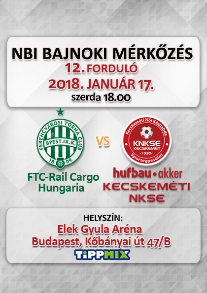 NB1 Bajnoki Mérkőzés – FTC-Rail Cargo Hungaria – Hufbau-Akker Kecskeméti NKSE