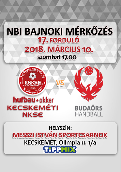 NB1 Bajnoki Mérkőzés – Hufbau-Akker Kecskeméti NKSE – Budaörs Handball