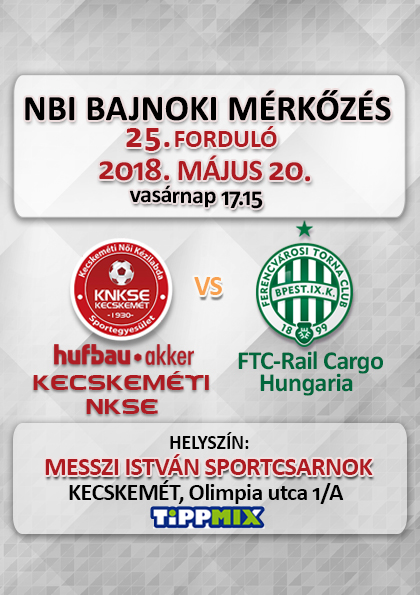 NB1 Bajnoki Mérkőzés –Hufbau-Akker Kecskeméti NKSE – FTC-Rail Cargo Hungaria